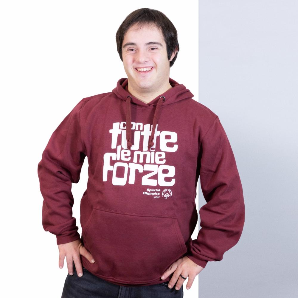 felpa ConTutteLeMieForze Felpa con cappuccio CON TUTTE LE MIE FORZE