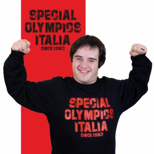 Felpa girocollo nera Special Olympics Italia